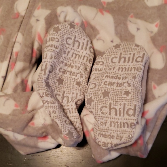 Brand new fleece cat footies - Picture 3 of 3